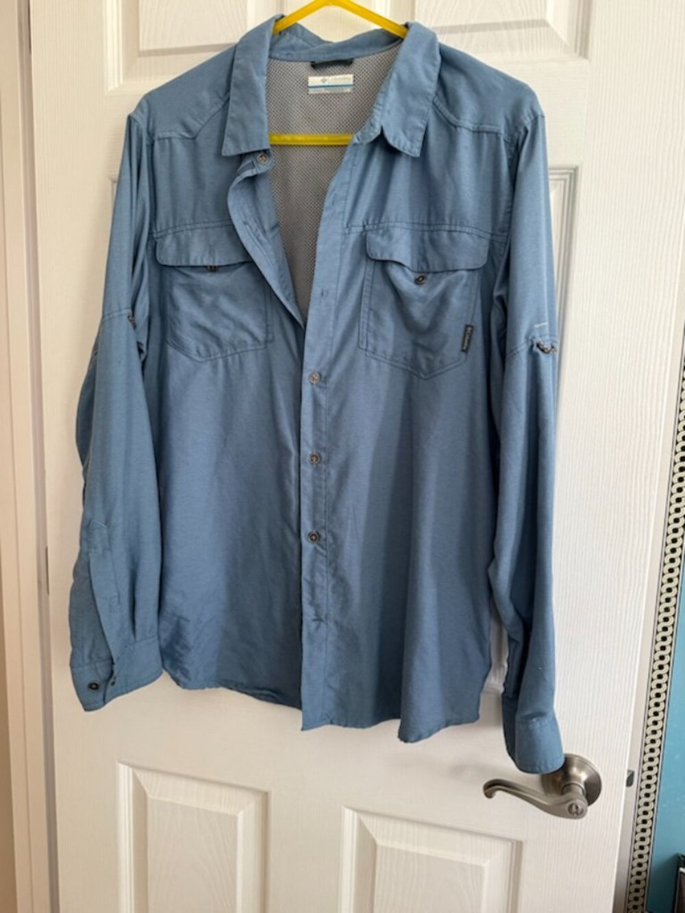 Mens Columbia Omni-Wick Lightweight Fishing/boating shirt sz L